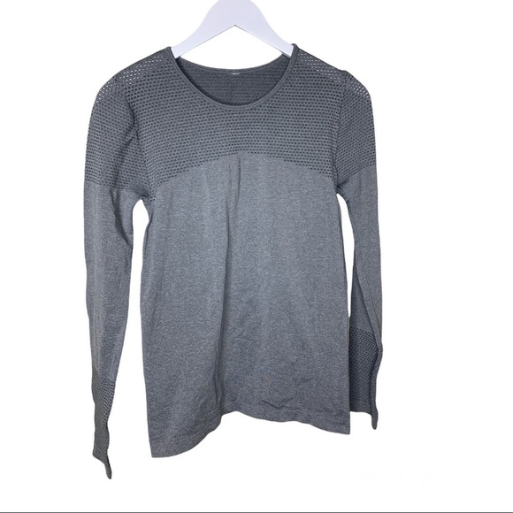 FABLETICS Musetta Seamless Top With Long Sleeves Grey Size Medium - Picture 5 of 12